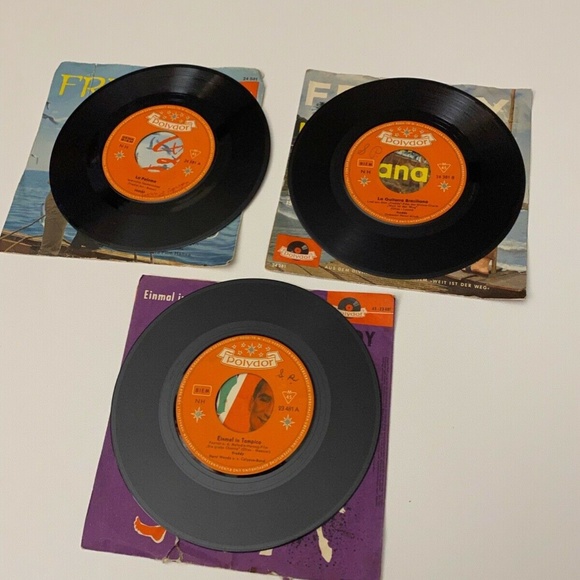 Lot of Freddy Quinn 45 RPM Vinyl Paloma Weit Its Der Wet Einmal In Tampico VG - Picture 3 of 4